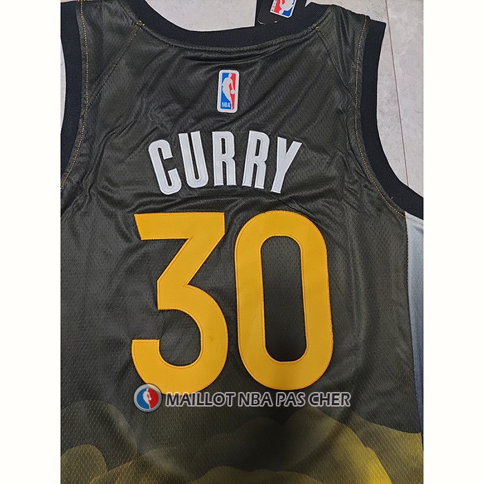 Maillot Golden State Warriors Stephen Curry NO 30 Ville 2022-23 Noir